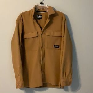 DRL Essentials Camel Collar Button Up Long Sleeve Shacket Men’s Size L